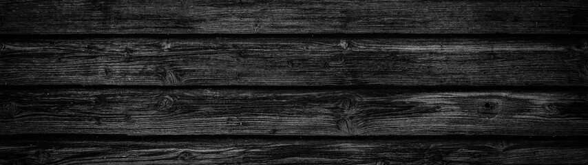 alte schwarze graue dunkle rustikale Holztextur - Holz Hintergrund Banner lang