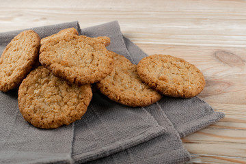 Thin Oatmeal Cookies, Healthy Cereal Crackers with Chocolate