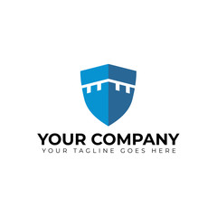 Modern security logo, shield vector icon