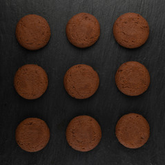 Soft Chocolate Butter Cookies With Chocolate Filling Pattern