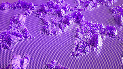 Abstract geometry background. 3d illustration, 3d rendering.