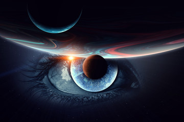 Abstract high tech eye concept