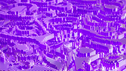 Abstract geometry background. 3d illustration, 3d rendering.