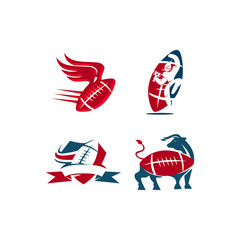 American Football Sport Logo Template Design Emblem
