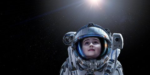 Exploring outer space. Mixed media