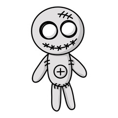 voodoo doll isolated illustration on white background