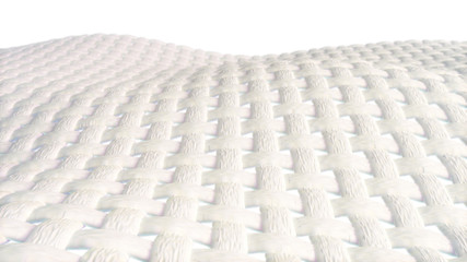 3D illustration of a fabric clothe fiber