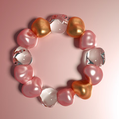 Abstract background with beautiful stones. 3d illustration, 3d rendering.