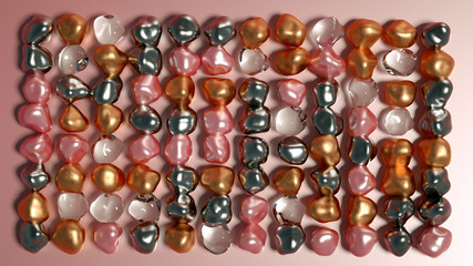 Abstract background with beautiful stones. 3d illustration, 3d rendering.