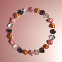 Abstract background with beautiful stones. 3d illustration, 3d rendering.