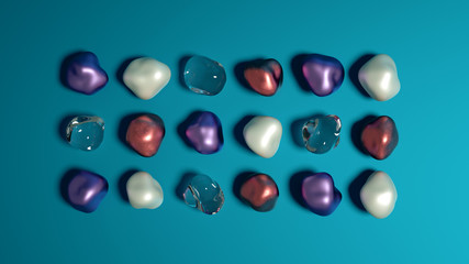 Abstract background with beautiful stones. 3d illustration, 3d rendering.