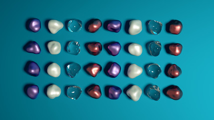 Abstract background with beautiful stones. 3d illustration, 3d rendering.