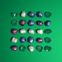 Abstract background with beautiful stones. 3d illustration, 3d rendering.