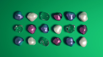 Abstract background with beautiful stones. 3d illustration, 3d rendering.