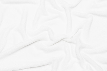 White crumpled blanket, texture