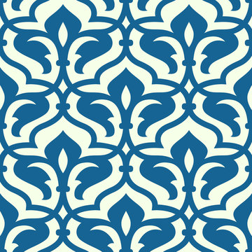 Arabesque Decorative Vintage Continous Floral Seamless Pattern