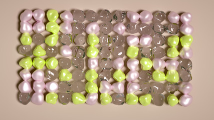 Abstract background with beautiful stones. 3d illustration, 3d rendering.