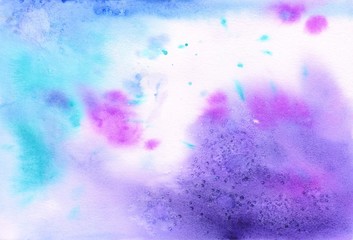 abstract watercolor violet blue background