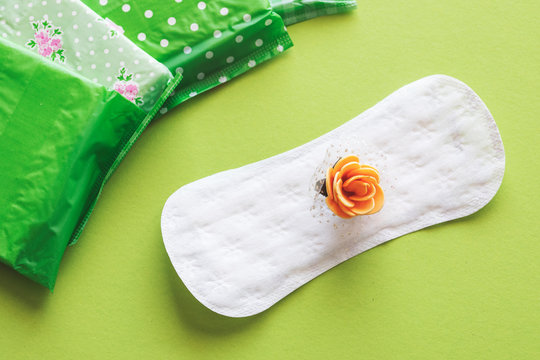 A regular sanitary pad on an isolated background