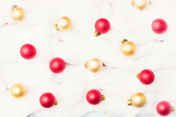 White background, christmas toys, abstract background. Winter holidays concept