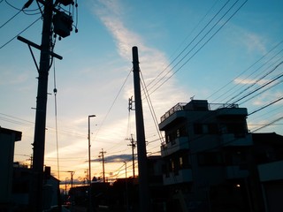 夕暮れ