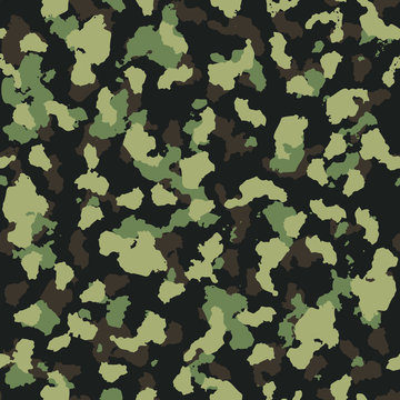 Camouflage Earth Folliage Design Seamless Pattern