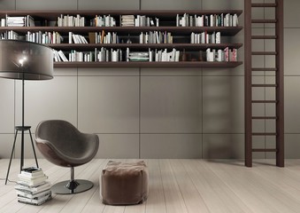 Domowa biblioteczka, miejsce do czytania  © Waclaw