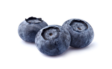 Blueberries Isolated on White Background. Macro.