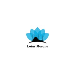 Blue Lotus Mosque Logo Inspiration