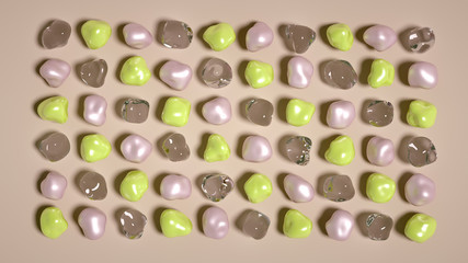 Abstract background with beautiful stones. 3d illustration, 3d rendering.