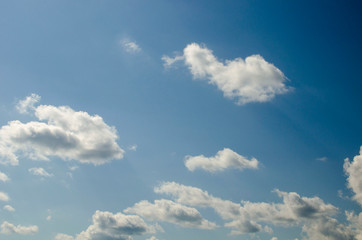 Blue sky with white clouds