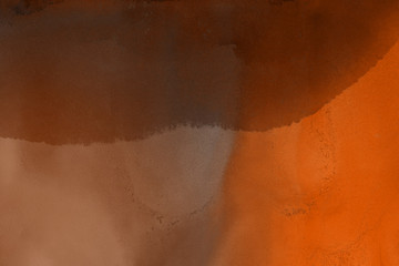 Hand painted alcohol ink background. Abstract delicate orange texture. Contemporary autumn wallpaper. 
