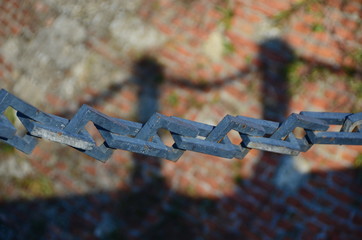 Chain and shadow on the wall