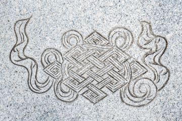 Stone carving in Chinese temple.