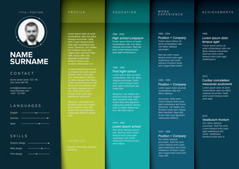 Minimalist teal resume cv template