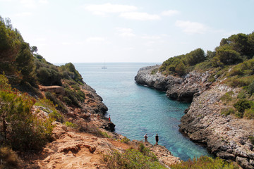 Fototapeta na wymiar Sea Bay Cala Murta in Mallorca, Spain