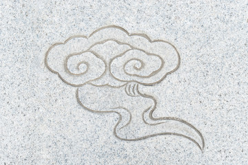 Stone carving in Chinese temple.