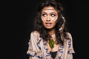 Portrait of a beautiful young brunette woman