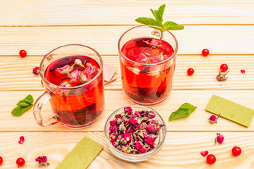 Summer delicious green rose tea