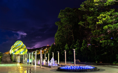 Fountains in the city centre of Da Lat, Vietnam