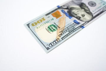 Fototapeta na wymiar money banknote on white background