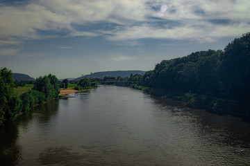 Fototapeta premium Weser Minden Deutschland Fluss