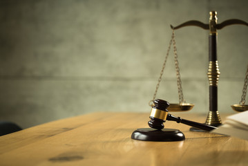 Law and Justice Concept Image, Grey stone background