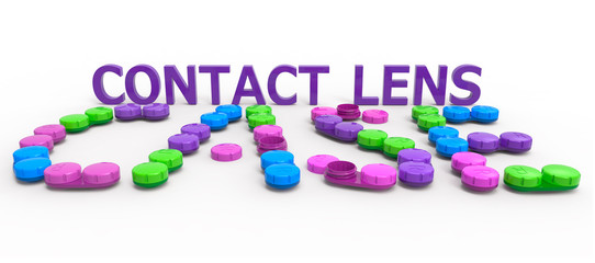 Contact lens cases. 3D rendering. Isolated on white background.