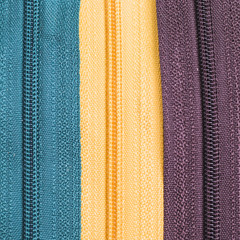 Line of three different zips