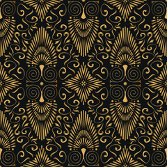 Luxury Decorative Gold Floral Seamless Pattern