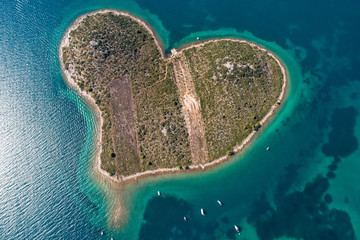 Heart shaped island of Galesnjak