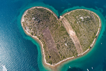 Heart shaped island of Galesnjak