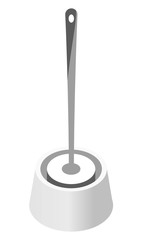 Toilet brush isolated object, bathroom or washroom equipment