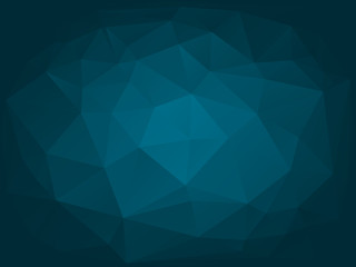 Obraz premium Dark blue low poly background. Triangular pattern, modern design. Geometric background, origami style. Polygonal gradient mosaic template with place for content. Vector illustration, geometric style. 